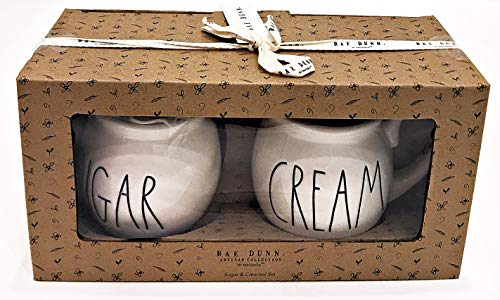 Rae Dunn by Magenta Ceramic LL Boxed Cream and Sugar Gift Set