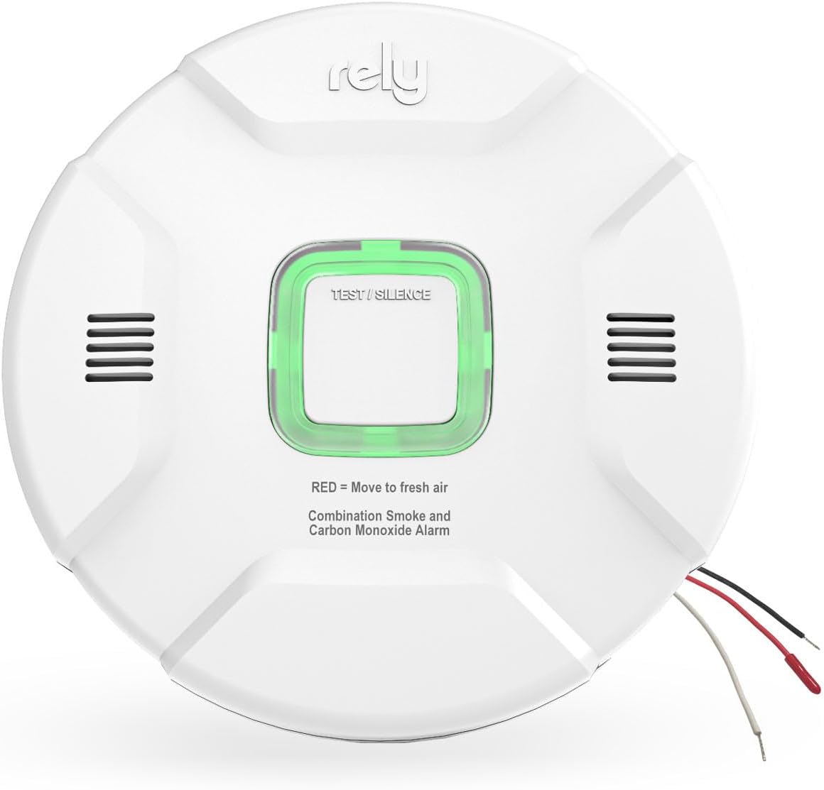 Rely Combination Smoke & Carbon Monoxide Alarm – RealAlerts Voice & LED Warning System, AC Hardwired with 10-Year Sealed Backup Battery, Easy Install, Model 7400
