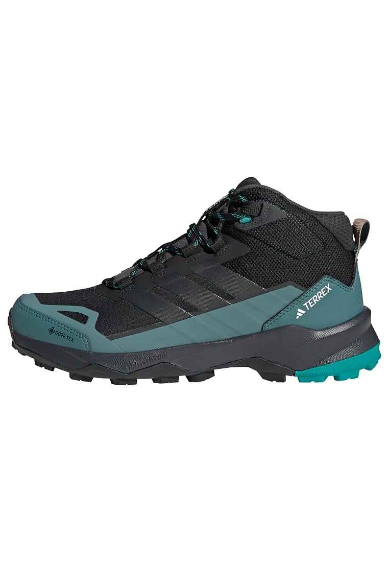 adidas Herren Terrex Skychaser AX5 Mid Gore-TEX Hiking Shoes, Core Black/Carbon/Pure Teal, 39 1/3 EU