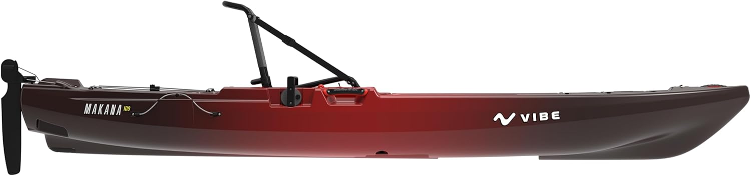 Vibe Makana 100 Fishing Kayak - 10 Ft, Customizable, Lightweight Kayak with Ample Storage | Includes Vibe Hero Seat 2.0, No Drive