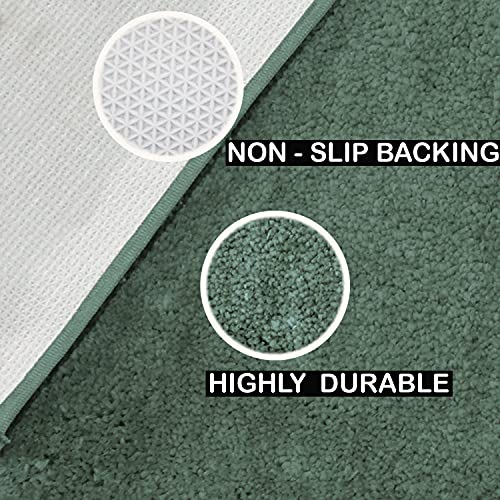 Image of Flooring India Co Newman Rectangular Carpet 2500 GSM Super Soft Anti Skid Area Rugs for Home Decor, Bedroom (4x6 Feet, Seige), Green