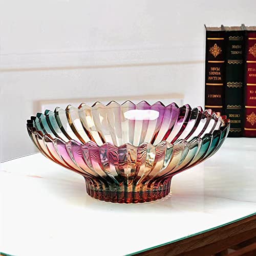 Magicpro Frutero colorido de cristal, 31,8 cm de diámetro
