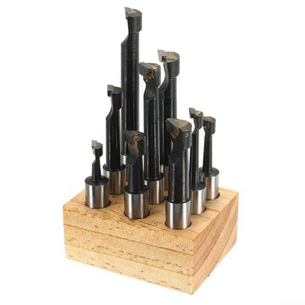 Bohrstangen-Set, Hartlegierung, 12 mm Schaft, Bohrstangen-Set, Stahl, CNC-Drehmaschine, Werkzeug, Haltefräsen, Bohrstange für 50 mm Bohrkopf, 9-teilig