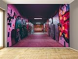 3D Space Extension Corridor Graffiti Wall Mural Large Wallpaper, Removable Wall Sticker for Living Room Bedroom Office Wall Decor Kids Room Decor(It's not Peel and Stick)-59'W x 39.4'H