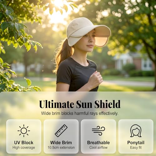 Gorra de béisbol con ala ancha ajustable para mujer miniatura 2