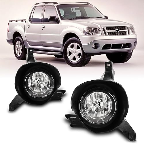 AUTOFREE Fog Light for Ford Explorer Sport 2001-2003 / Ford Explorer Sport TRAC 2001-2005 with Bulbs H10 12V 42W Driving Lamps Replacement-1 Pair(Clear Lens)