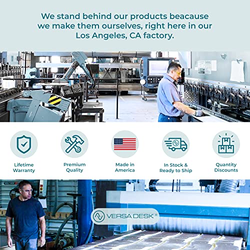 Versadesk Electric Standing Desk Converter, 40 Inch Large Powerpro Height Adjustable Sit To Stand Desk Riser With Keyboard Tray, Built-In Usb Charging Outlet, Ergonomic Workstation, Maple #TOP6