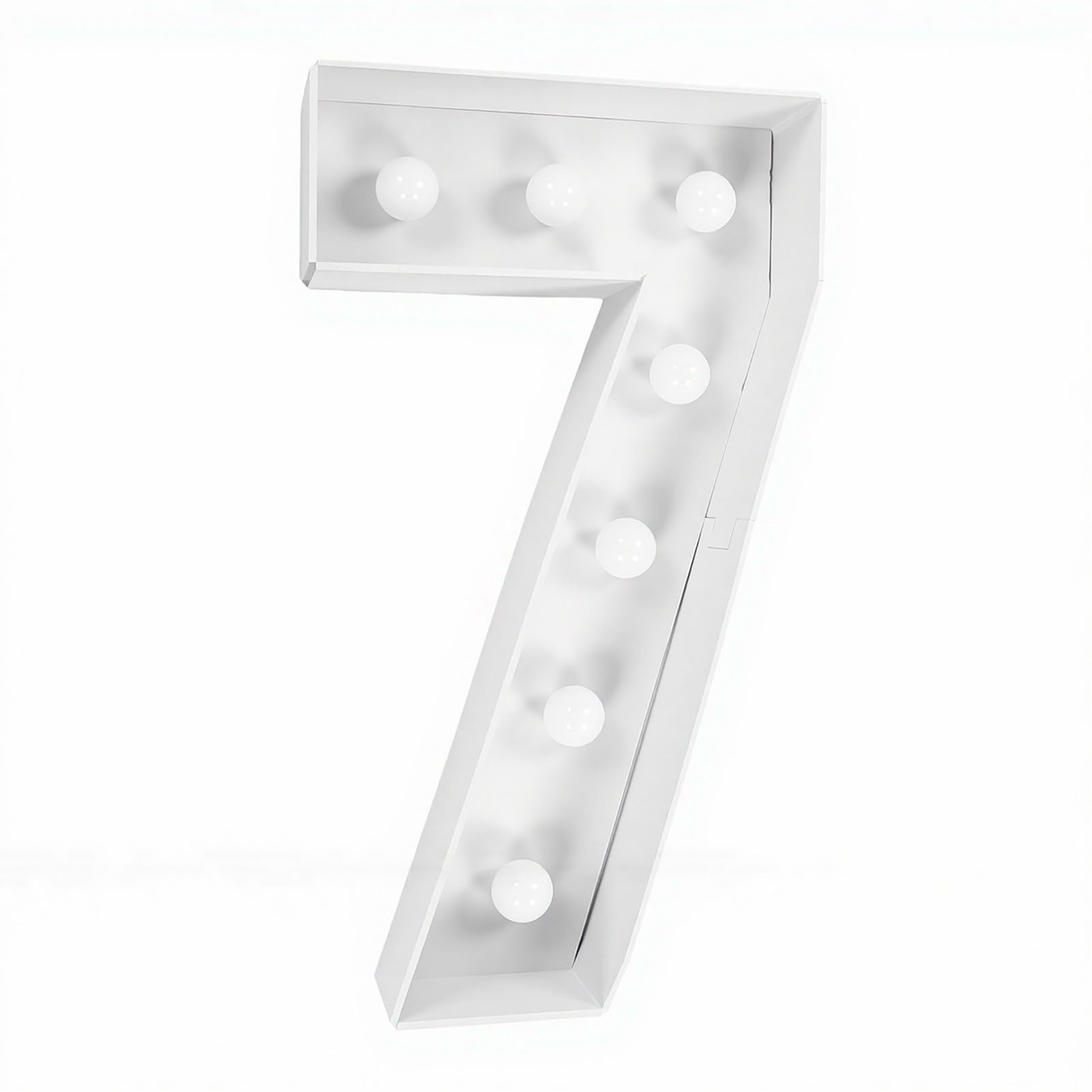 Numéro lumineux LED 7 pour déco anniversaire et grand chiffre de mariage