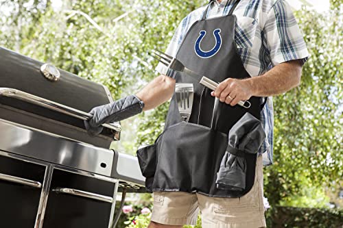 Image of Picnic TIME BBQ Apron Tote Pro Grill Set, (Black with Gray Accents)
