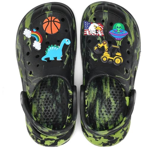 Image of Kids Tie Dye Garden Clogs for Boys Girls | Lightweight Slip-On Water Shoes with Arch Support