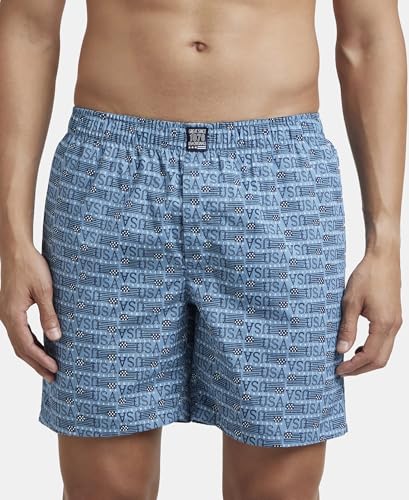 Image of Jockey US57 Men Super Combed Mercerized Cotton Woven Printed Boxer Shorts with Side Pockets (Pack of 2, Prints May Vary)