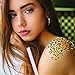 FashionTats Gold Leopard Print Temporary Tattoos | 5 Pack | Made in the USA | Skin Safe | Removable