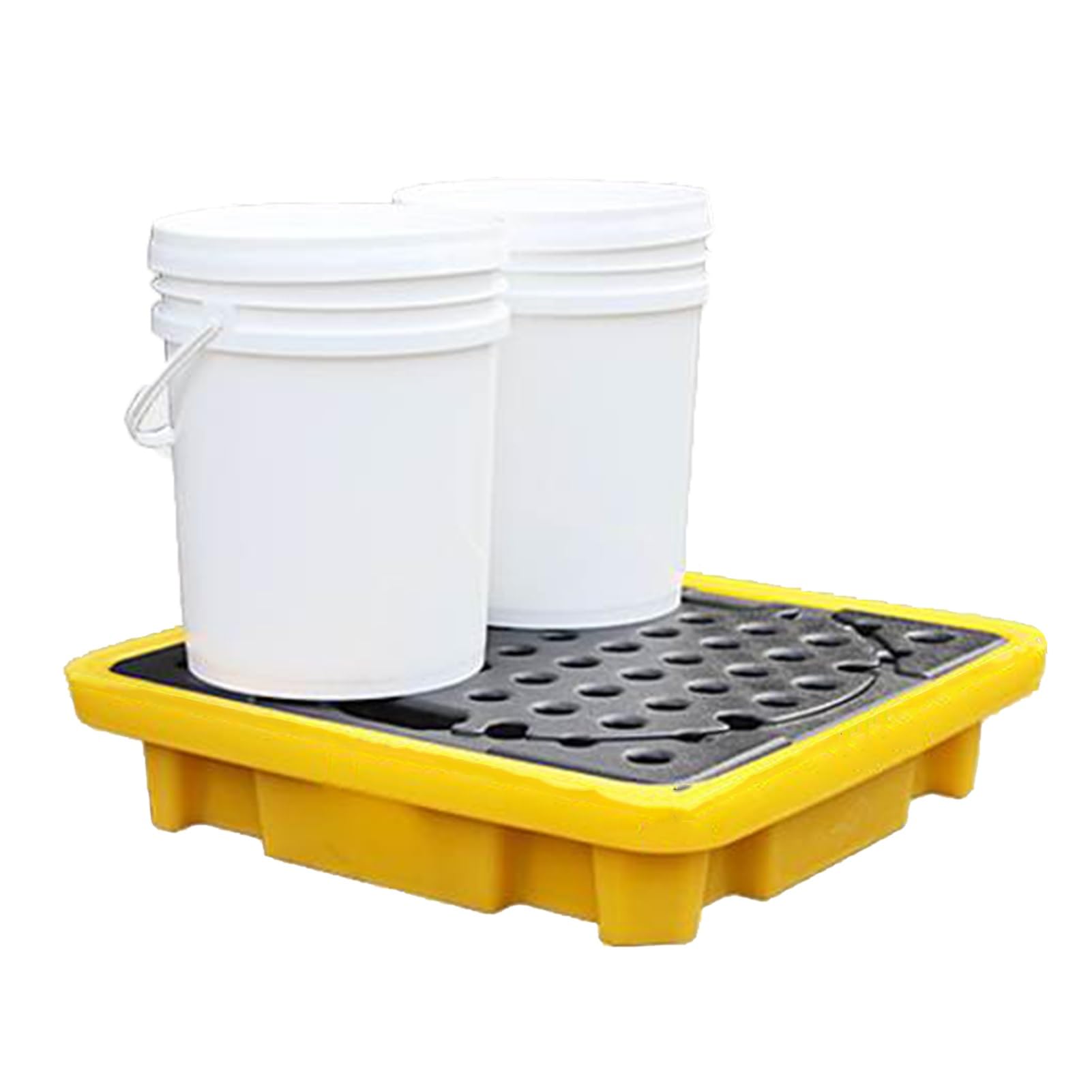 Plateforme modulaire anti-fuites/Plaques grillagées. Bac de rétention étanche pour déversements - Plateforme modulaire durable pour le stockage industriel, les garages, la sécurité chimique,