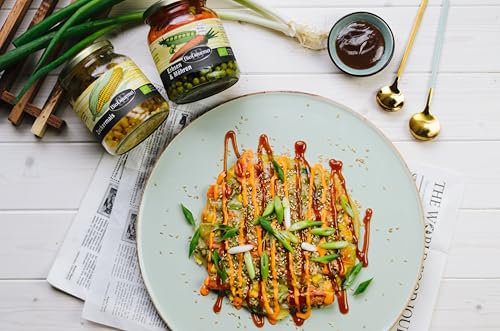 BioGourmet Erbsen & Möhren gekocht– Feines Gemüse aus ökologischem Anbau in den Niederlanden, Glas 1 x 350g