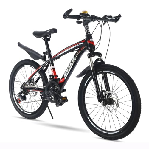 GJYDPU Bicicleta De Montaña De 20 22 24 26 Pulgadas, 24 Velocidades, para Niños Y Niñas Horquilla Colgante, con Guardabarros, Freno De Seguridad De Doble Disco, Capacidad De Carga 150 Kg