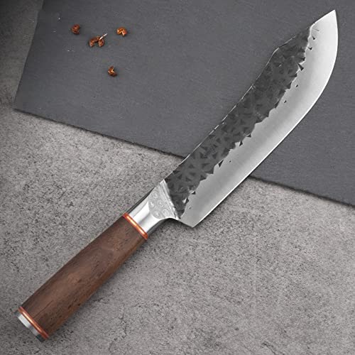 Couteau Utilitaire de 6 pouces de Chef 5Cr15MOV En acier inoxydable Boucher Couteaux Couteaux de cuisson Coucher de cuisson Couteaux de boucherie avec poignée en bois Couteau de cuisine