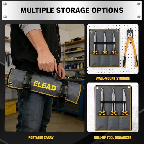Image of 3-Piece 11 inch Hose Gripper Plier Set, Long Reach Hose Gripping Pliers, 5 /16-Inch, 1 /2-Inch, 3 /4-Inch Diameter, Spark Plug Boot Removal Pliers, Serrated Jaws for Hard to Reach Tight Spaces