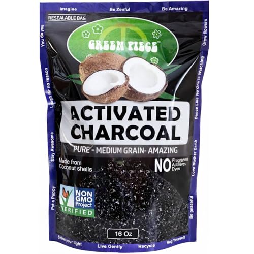 Green Piece® Activated Charcoal Pure - Medium Grain Air Purifying Bag - Kid/Pet Friendly Air/Water