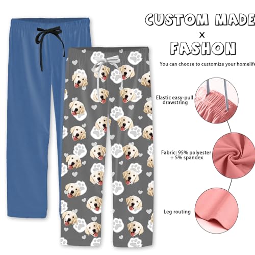 Custom Pajama Bottom with Face Picture Personalized Photo PJ Pants Customized Gifts for Men Women4