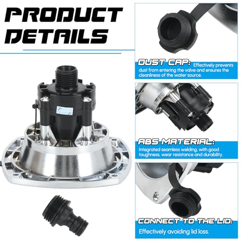 Image of RV City Water Inlet with Pressure Reducing Valve, Chrome Water Fill Inlet Replacement with a Quick Coupling & Check Valve for Rv Camper Motorhome Trailer Marine (Built-in Regulator)