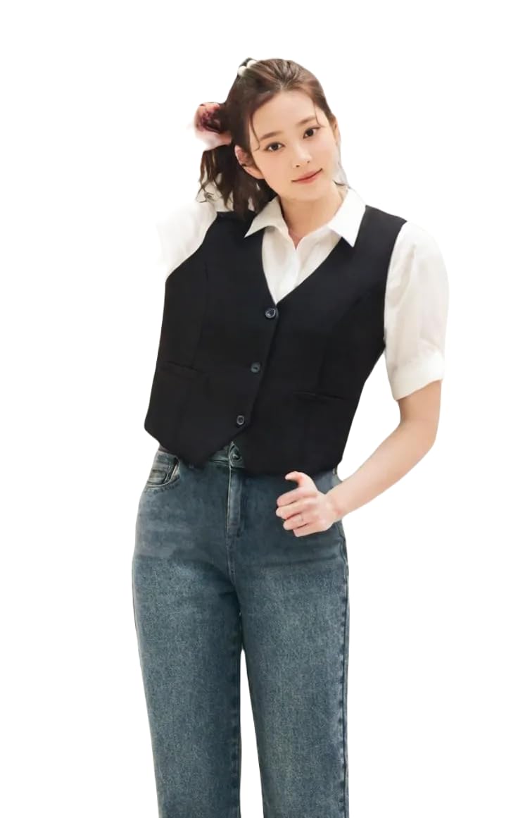 WaistCoat,Regular Fit WaistCoat,Black WaistCoat,Cotton Blend WaistCoat,Casual WaistCoat,Office Wear WaistCoat,Women WaistCoat,WaistCoat07.-image-36