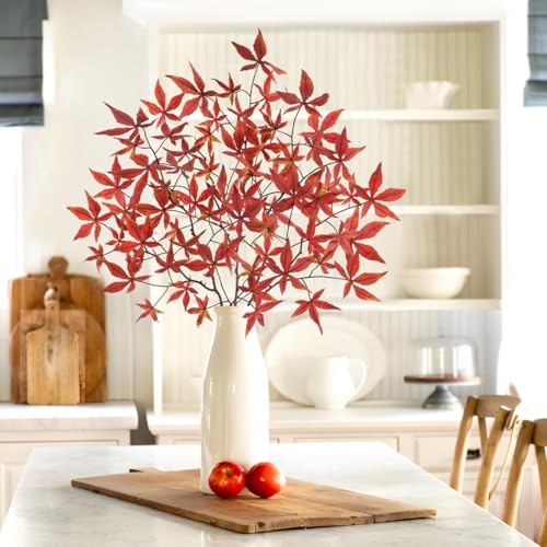 Tiges de feuilles d'érable orange pour un centre de table chaleureux - 6