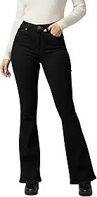 Calça Flare Feminina Jeans Levanta Bumbum Cintura Alta com Lycra Boca de Sino