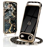 【Coque avec Collier pour iPhone 17 AIR】Découpes précises pour l'appareil photo, les boutons, les connexions et les haut-parleurs. Tous les boutons de commande sont faciles à utiliser et le boîtier peut être laissé allumé pour le chargement.La collier de 1,5 mètre de long est réglable agréable à porter.