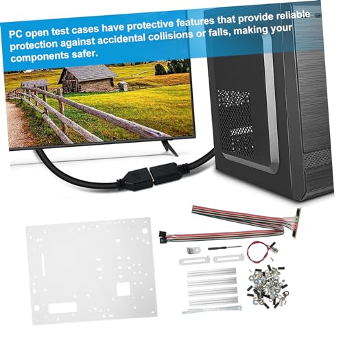 1set Gabinete de Computadora Abierto Soporte Versátil Transparente para Placas Madre, Base Robusta para Estabilidad y Exhibición de Componentes para Entusiastas miniatura 7