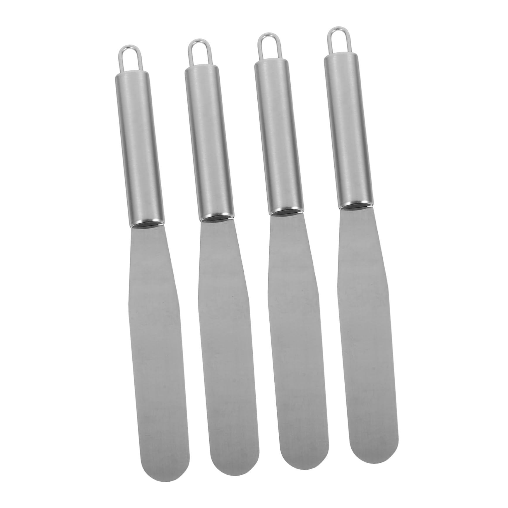 STOBAZA 4pcs Cake Icing Spatula: Stainless Steel Cake Decorating Scrapers - Frosting Spatulas Baking Tools for Sourdough Butter Mixing