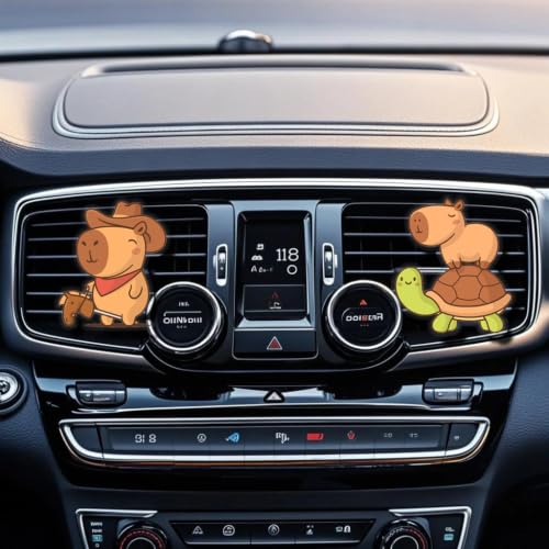 Image of Cute Car Air Freshener Clips,Capybara Car Vent Clip,Car Vent Decoration Accessories,Auto Air Conditioner Clip,Automotive Interior Decoration Gifts for Girls and Women