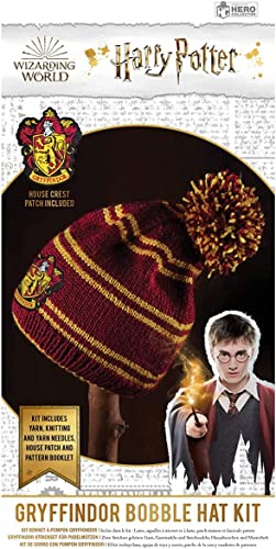 Harry Potter - Knitting craft set bobble hat - Gryffindor, Multicolor