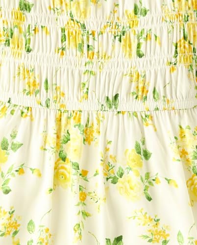 Image of The Children's Place girls Floral Smocked Babydoll Dress