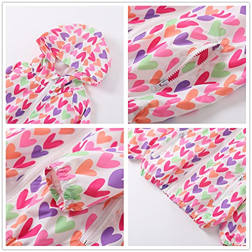 Welaken Jacket For Girls Kids & Toddler Girls' Heart Rain Ii Little Girls'Waterproof thumb #3