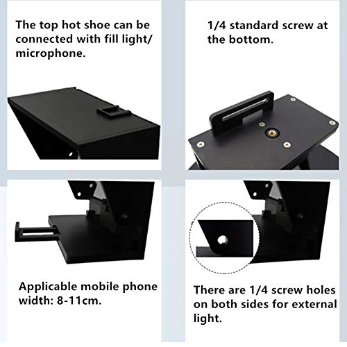 Hgcy Portable Teleprompter Kit Support Wireless Remote Control Compatible With Dslr Camera/Tablet/Smartphone For Vlog Live Broadcast #TOP4