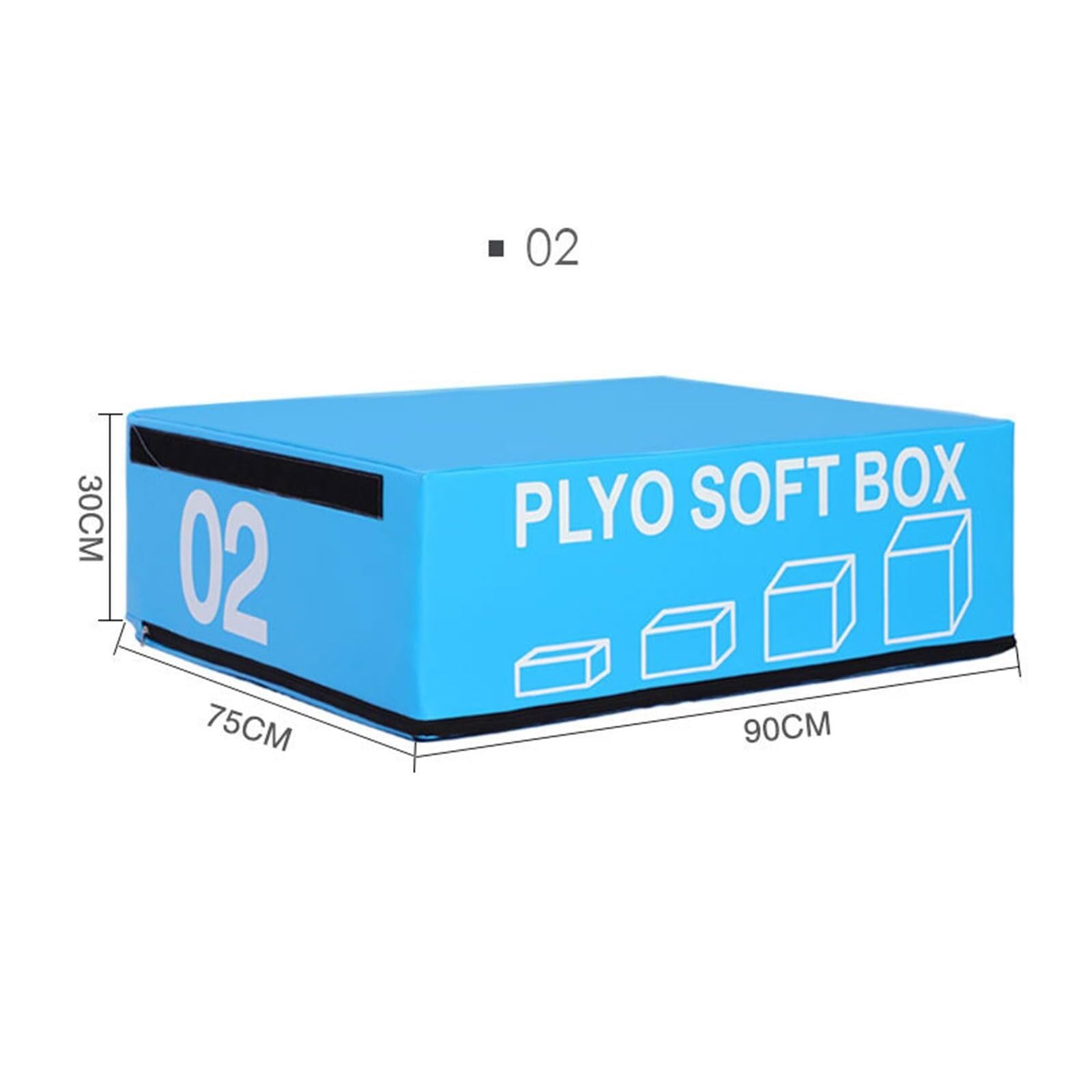 LICOME Jumping Training Box Foam Reinforced Box Stackable Soft Plywood Box Anti-Skid Safety, Used for Jumping, Strength Training and Physical Training, Suitable for Home Gym(90 * 75 * 30cm)