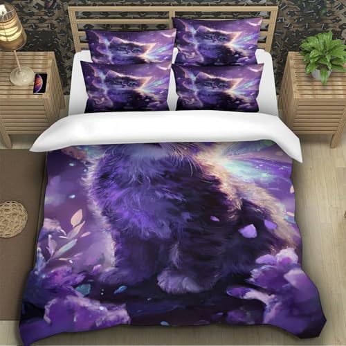 Housse de couette super douce 260x220 imprimé 3D parure de lit grand format - 5