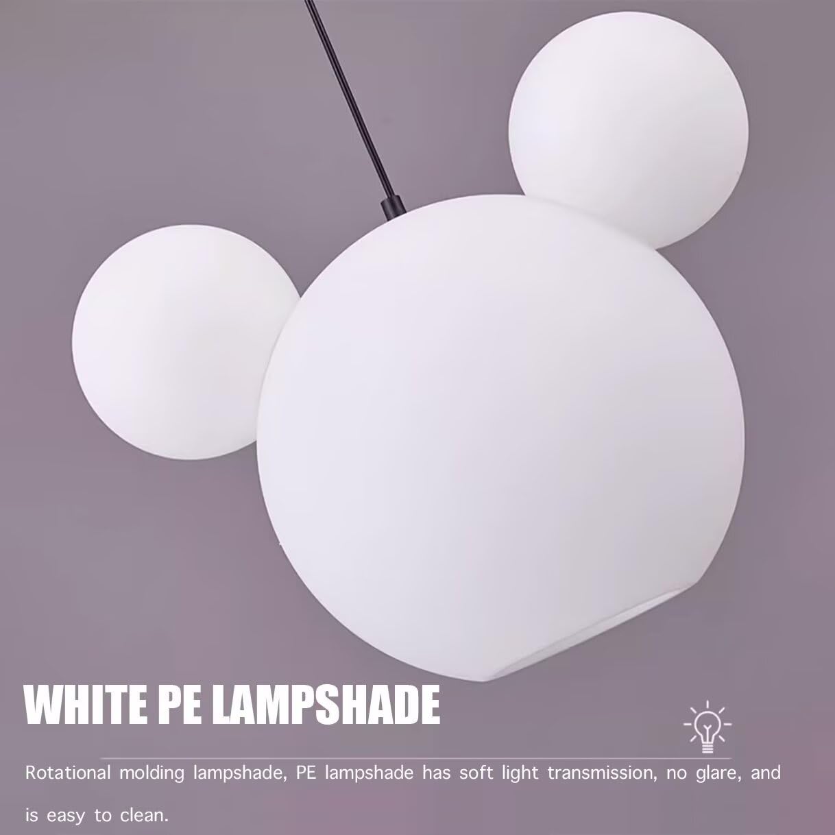 Lindo Oso PE Lámpara Colgante Lámpara De Dibujos Animados Blanca Lámpara De Techo Creativa para Habitación Infantil Luz Cálida para Dormitorio Habitación para Niños Y Niñas