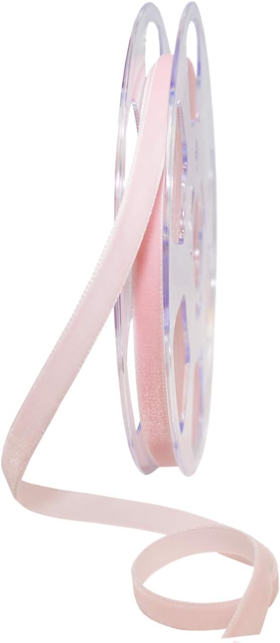 Morex Ribbon Velvet Ribbon Nylvalour, 7/8"" x 11 Yd, Beige (01225/10-427)