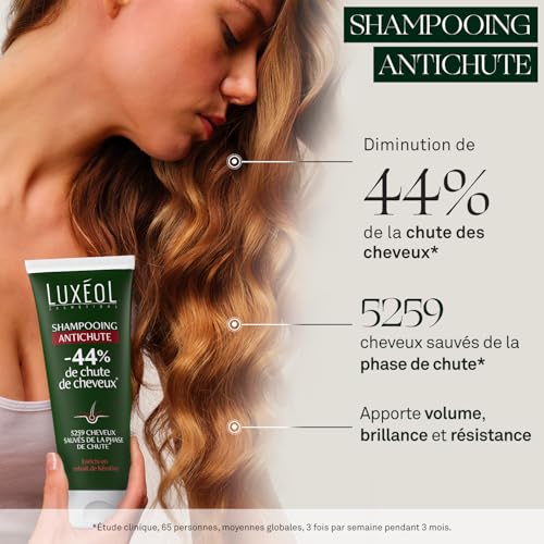 Chute de cheveux Luxéol pack trimestriel avec gélules et shampooing 200ml