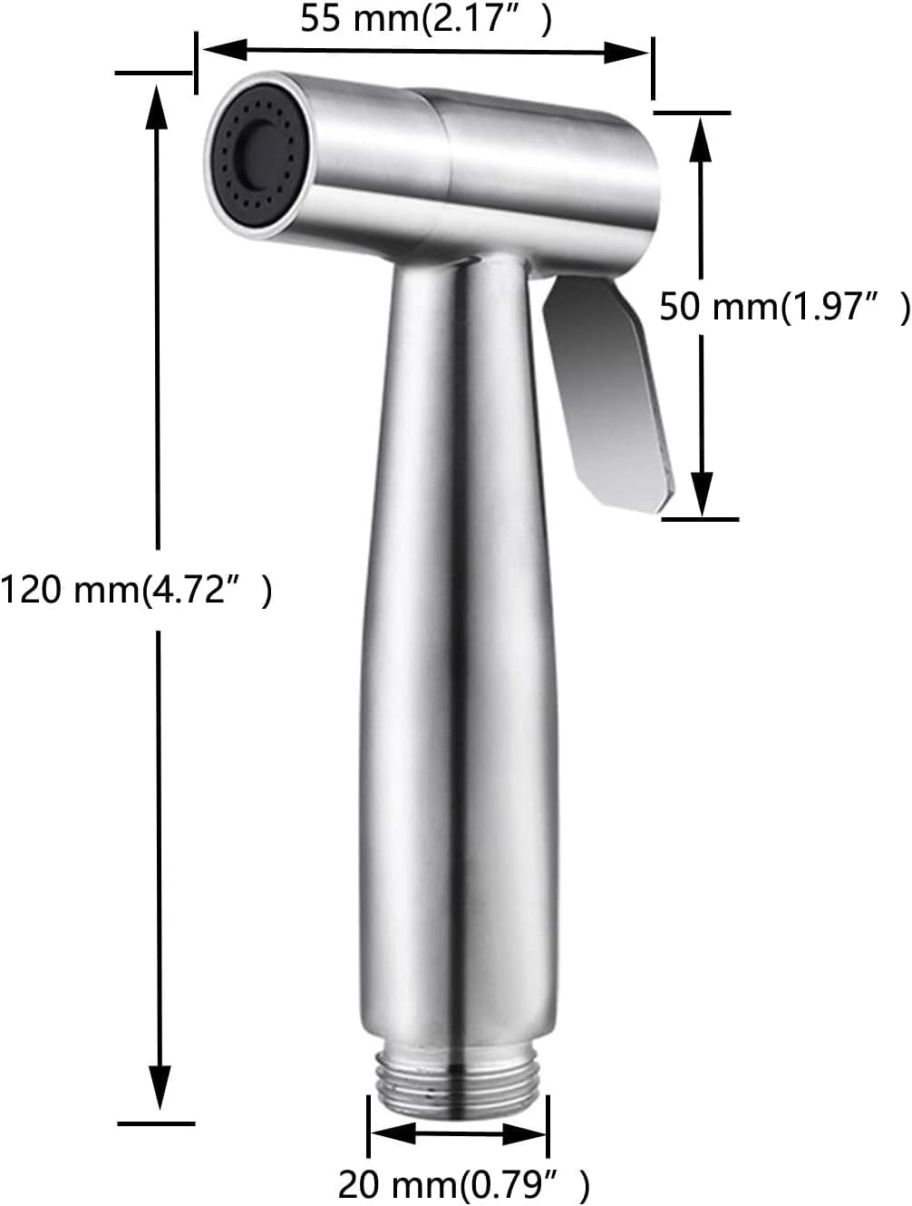 Soffione doccia bidet a mano Acciaio inossidabile WC spruzzatore ugello