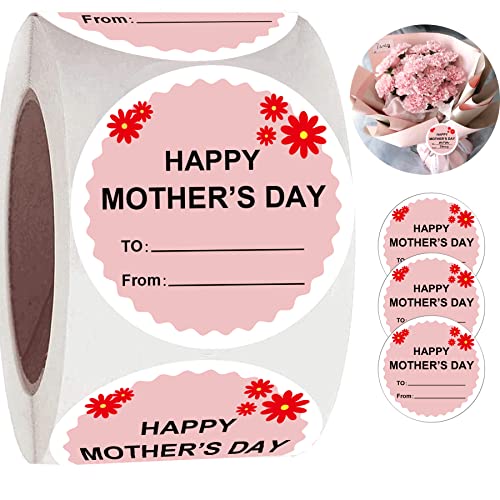 Wootile WOOTILE2022031101 Happy Mother'S Day Stickers 2 Inch Mother'S Day To From Present Tags Wrap Labels cover