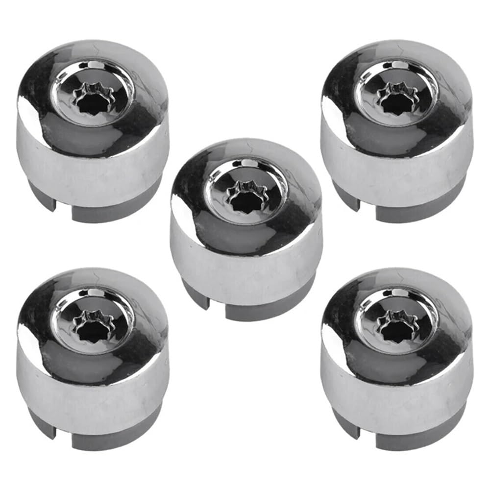 bulón de rueda Para VW Para Touareg 2004-2017 | 7L6 601 173A 2ZZ 7L6601173A 5Pcs Cromado Volante Perno rueda Tuerca Tapon Cubierta