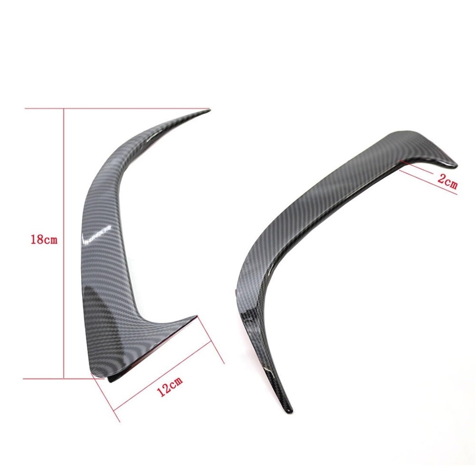 Piastra di flusso lato automobile Spoiler paraurti posteriore auto per presa d'aria laterale Canard per Mercedes per Benz W117 CLA 200 250 45 per AMG 2014-2018(Nero)