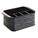 InterDesign Twillo Silverware, Flatware Caddy Organizer for Kitchen Countertop Storage, Dining Table - Black