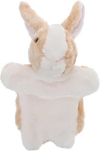 Jojofuny Conejo de Pascua de conejo de mano de peluche juguetes de animales de Pascua regalo para imaginativo juego de inventario de cuentos marrón