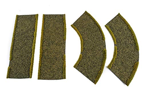 War World Gaming Dirt Road Straight & Curved Sections - 28mm WW2 Wargaming Scenery Terrain Model Diorama
