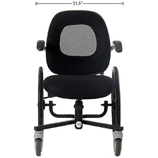Daily Indoor Wheelchairs for Adults (Standard) - FLUX Slim-Line Narrow Wheelchair for Limited Spaces – 250 lbs Weight Capacity Adjustable Wheelchair – 18”-21” Seat Height Office, House Wheelchair
