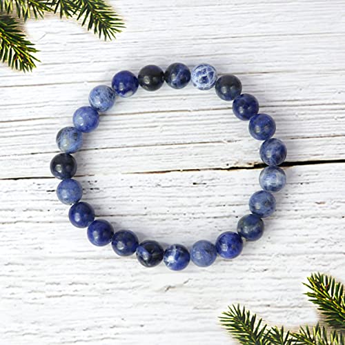 Image of Reiki Crystal Products Certified Natural Crystal Stone 8 mm Round Beads Bracelet for Men & Women | Reiki Charged Gemstone Bracelet | Multiple Stone Variants Available