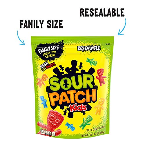 SOUR PATCH KIDS Soft & Chewy Candy, Family Size, 1 lb 14.4 oz - Thumbnail 4